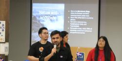 ESN Iceland volunteers presenting Iceland to international students